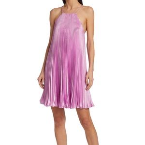 Monique Lhuillier | Satin Halter Minidress